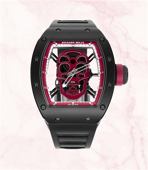 richard mille red skull|Richard Mille black skeleton price.